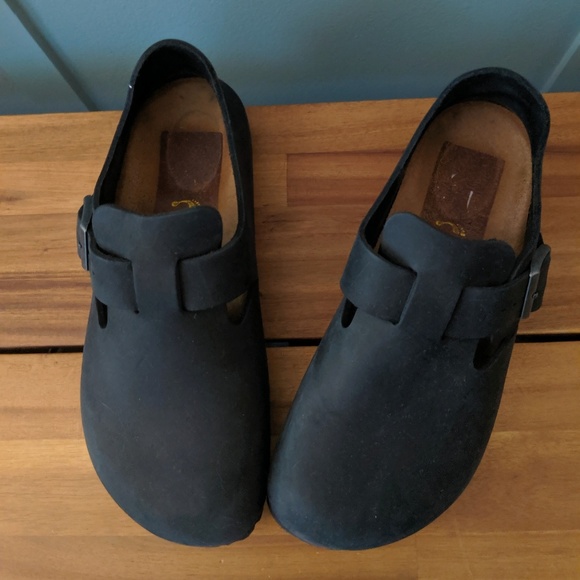 birkenstock london black oiled leather